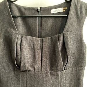 Calvin Klein structured sheath dress, sleeveless and figure flattering.